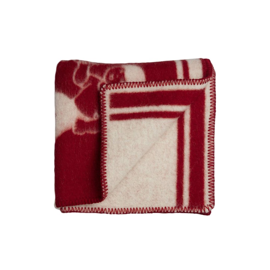 Born Røros Tweed Soveudstyr | Sau Half Size Throw, Red