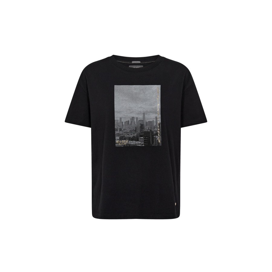 Dame MOS MOSH Toppe & T-Shirts | Mmsharma O-Ss Tee, Black