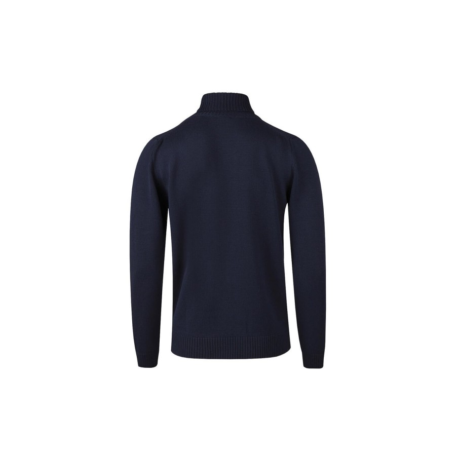 Herre Stenströms Strik & Bluser | Merino Wool Chunkey Roll Neck, Navy