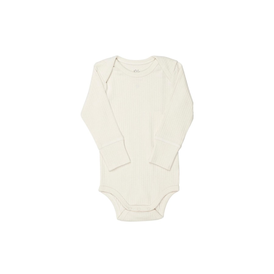 Born Copenhagen Colors Organics Bodyer | Rib Jersey Long Sleeve Body, Cream