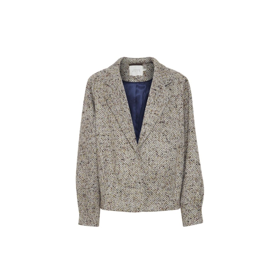 Dame Atelier Rêve Overtoj | Irmonie Jacket, Birch Herringbone Structure