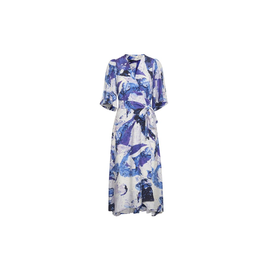 Dame InWear Kjoler | Elitaiw Wrap Dress, Graffiti Wall Purple