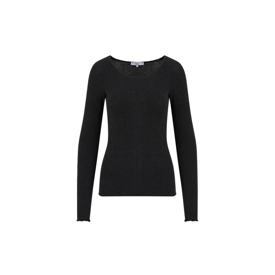 Dame Coster Copenhagen Toppe & T-Shirts | Cc Heart Lana Wool Long Sleeve, Black