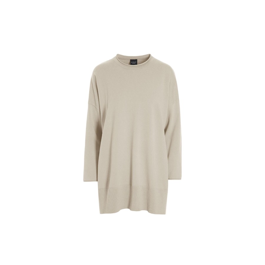 Dame BITTE KAI RAND Skjorter & Bluser | Saku Knit Oversize Bluse, Ivory