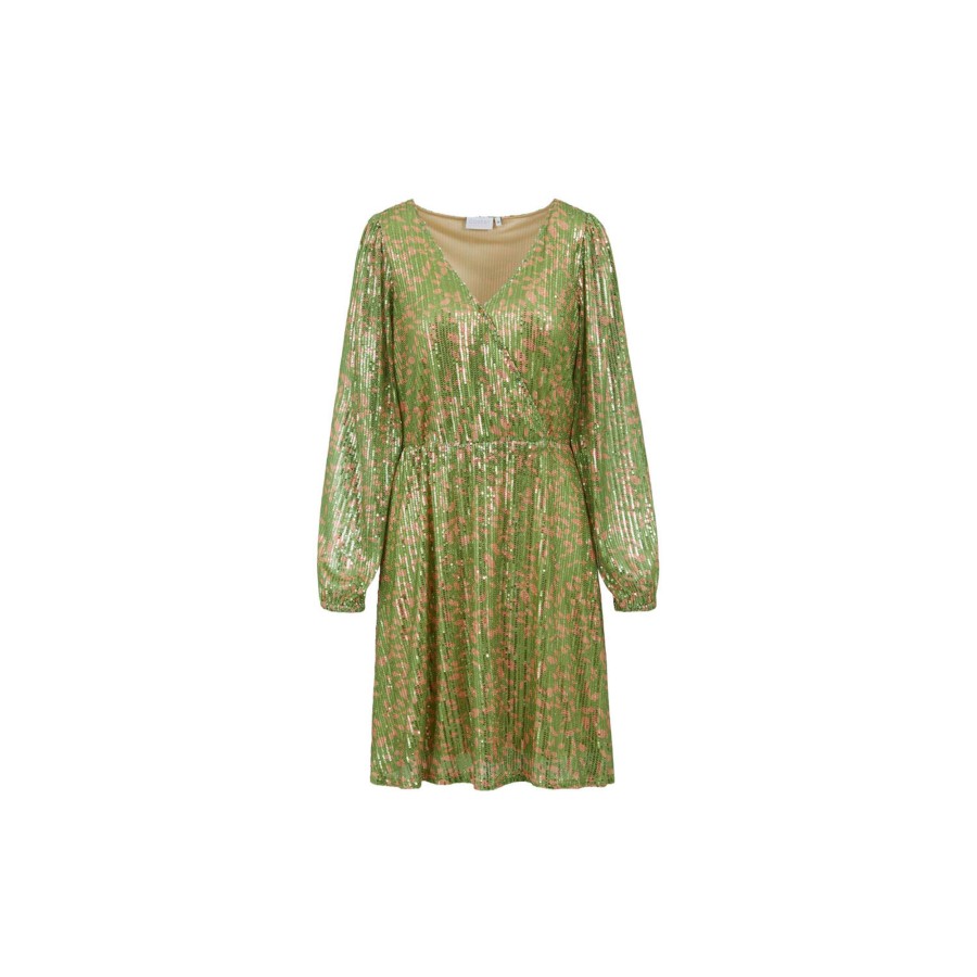 Dame Coster Copenhagen Kjoler | Sequin Dress With Print, Green Sequins