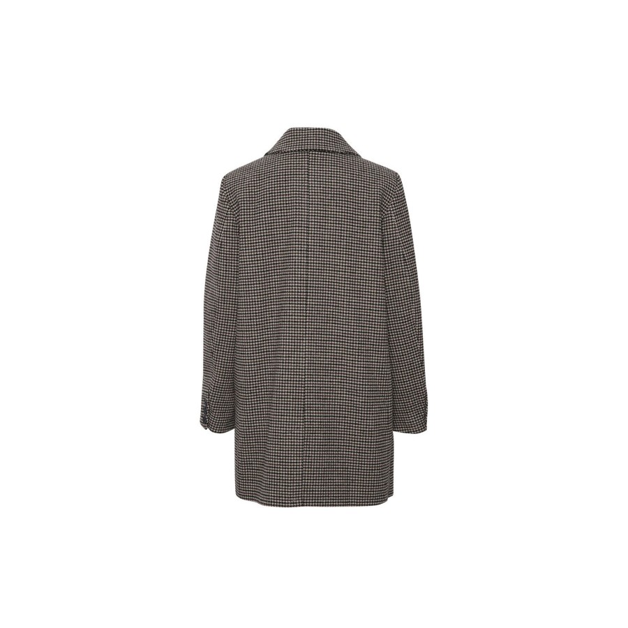 Dame InWear Overtoj | Peytoniw Blazer Coat, Houndstooth Check