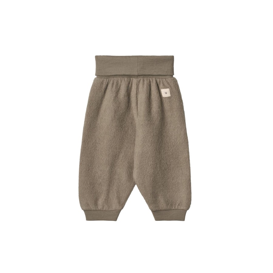 Born Wheat Bukser & Leggings | Wool Fleece Trousers, 0099 Grey Stone