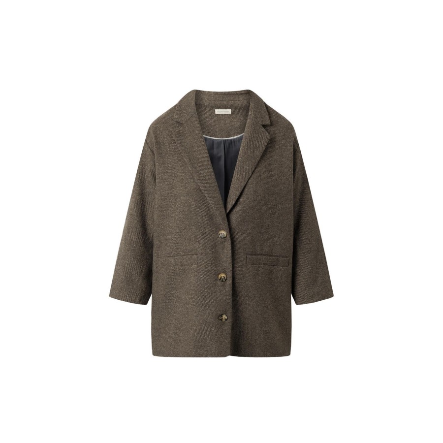 Dame Studio Feder Blazere & Veste | Luis Blazer, Brown Herringbone