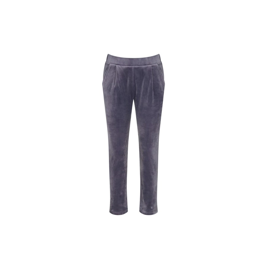 Dame Triumph Nattoj & Loungewear | Cozy Comfort Velour Trousers, Slate