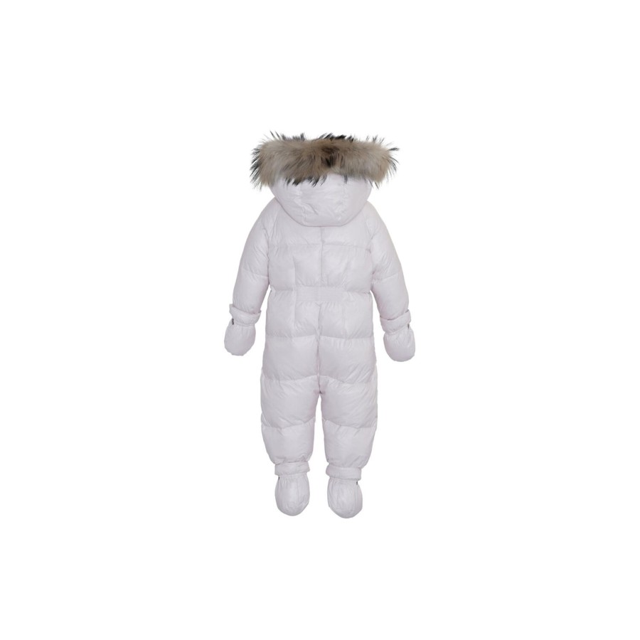 Born VER de TERRE Overtoj | Featherlight Baby Wintersuit With Fur, 405 Rose Powder