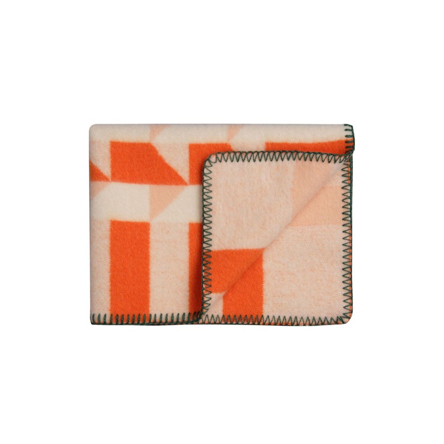 Born Røros Tweed Soveudstyr | Kvam Baby Size Throw, Orange