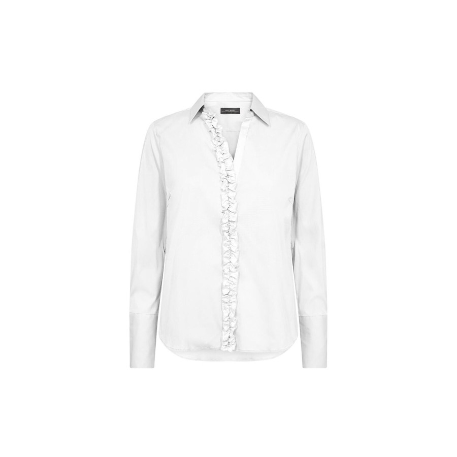 Dame MOS MOSH Skjorter & Bluser | Mmsybel Satin Shirt, White