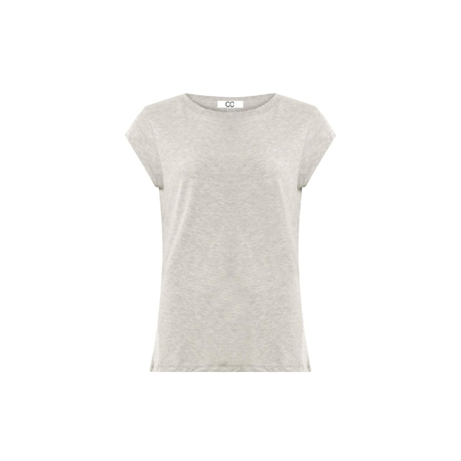 Dame Coster Copenhagen Toppe & T-Shirts | Cc Heart Basic T-Shirt, Light Grey Melange