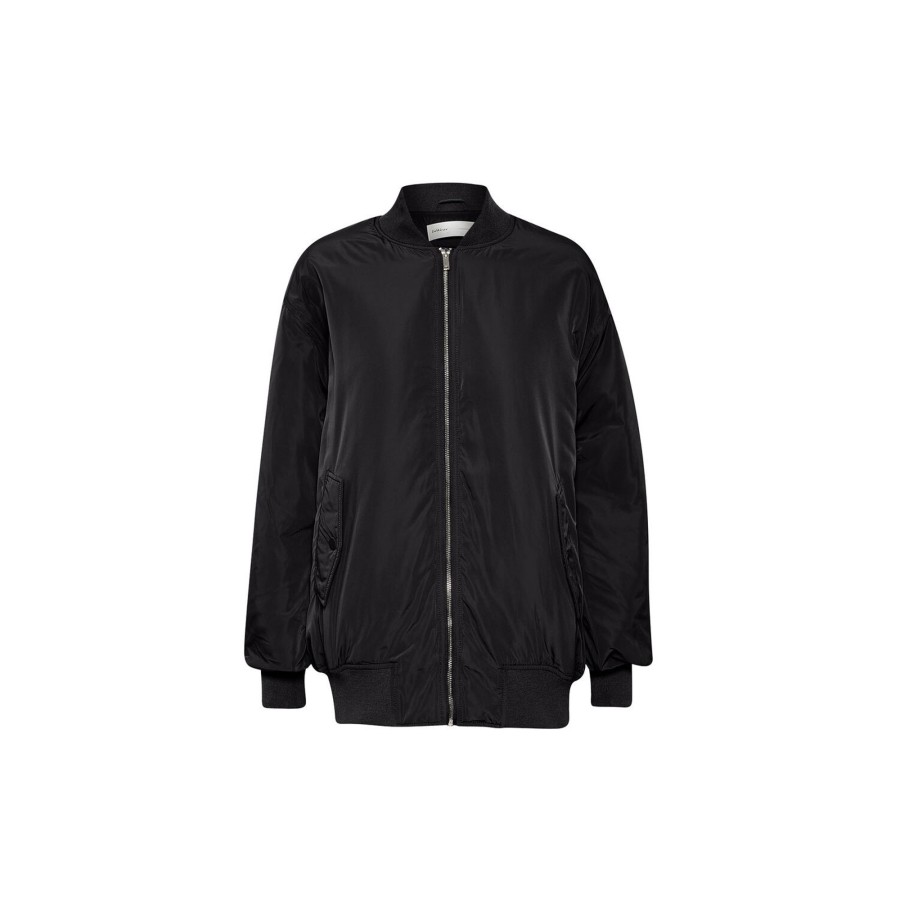 Dame InWear Overtoj | Phyllysiw Bomber Jacket, Black