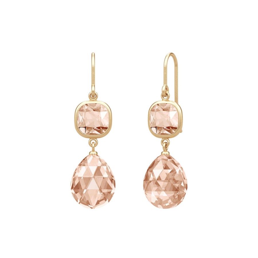 Dame Julie Sandlau Oreringe | Olivia Earrings, Gold/Peach