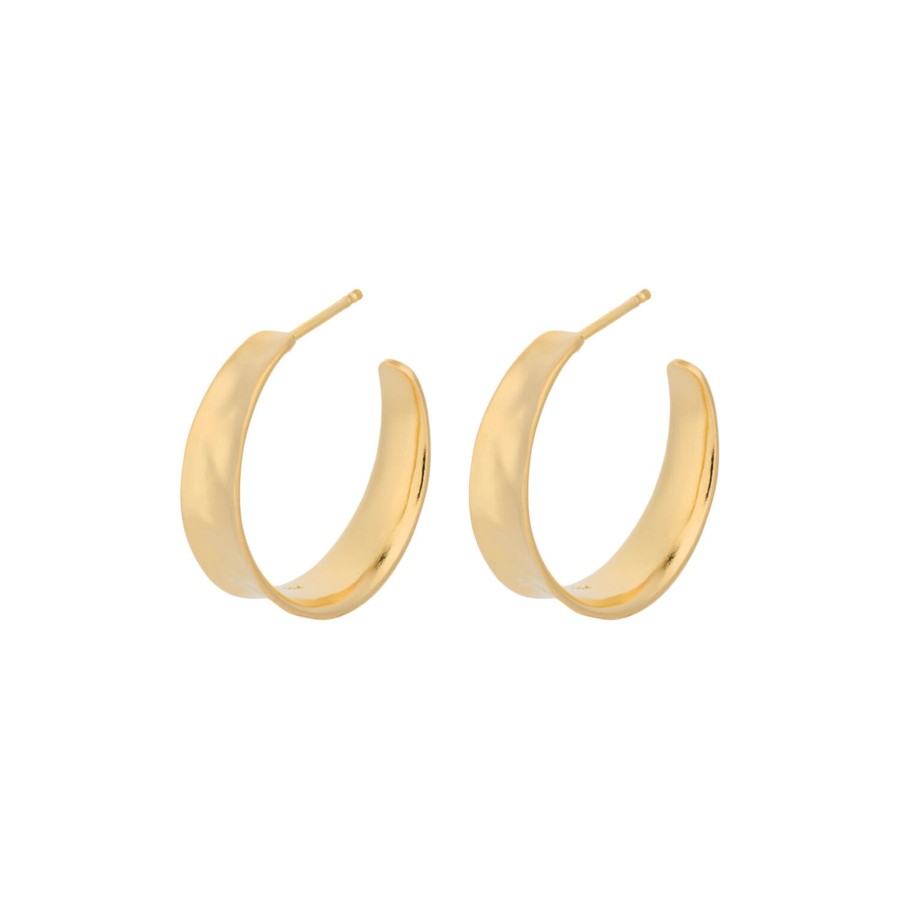 Dame Pernille Corydon Jewellery Oreringe | Saga Midi Hoops, Guld