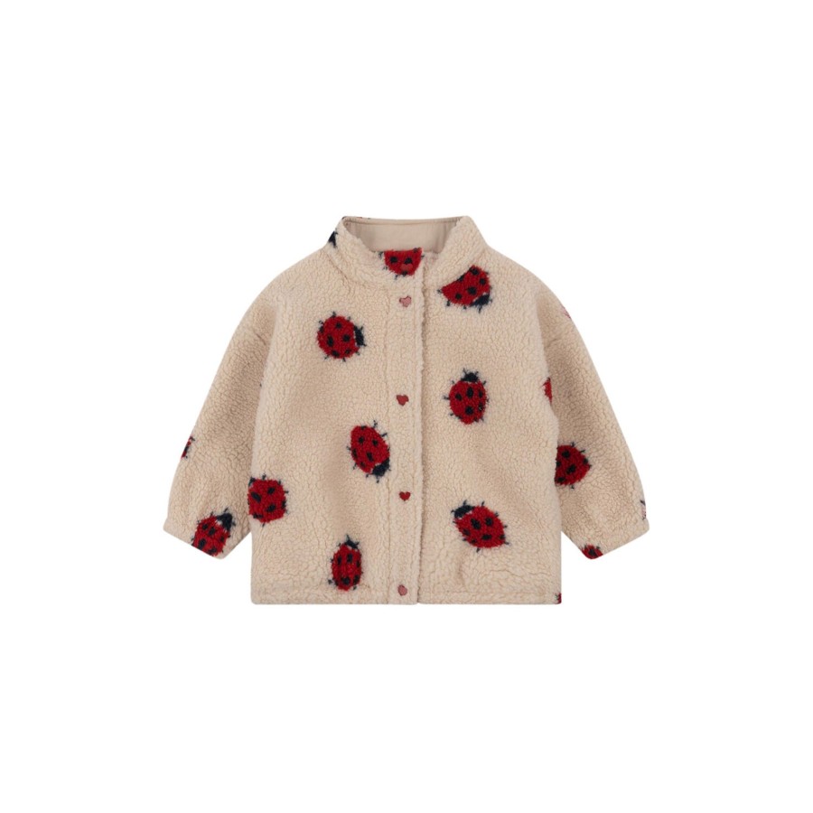 Born Konges Sløjd Overtoj | Jody Teddy Jacket, Ladybug Sand