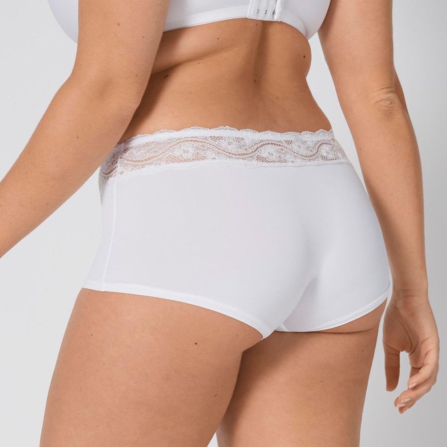 Dame Triumph Lingeri & Badetoj | Lovely Micro Shorts Trusse, White