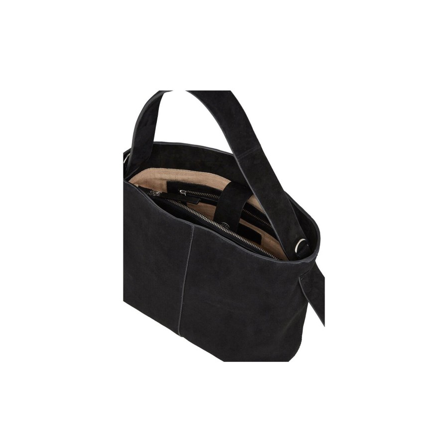 Dame Becksöndergaard Skuldertasker | Suede Fraya Small Bag, Black