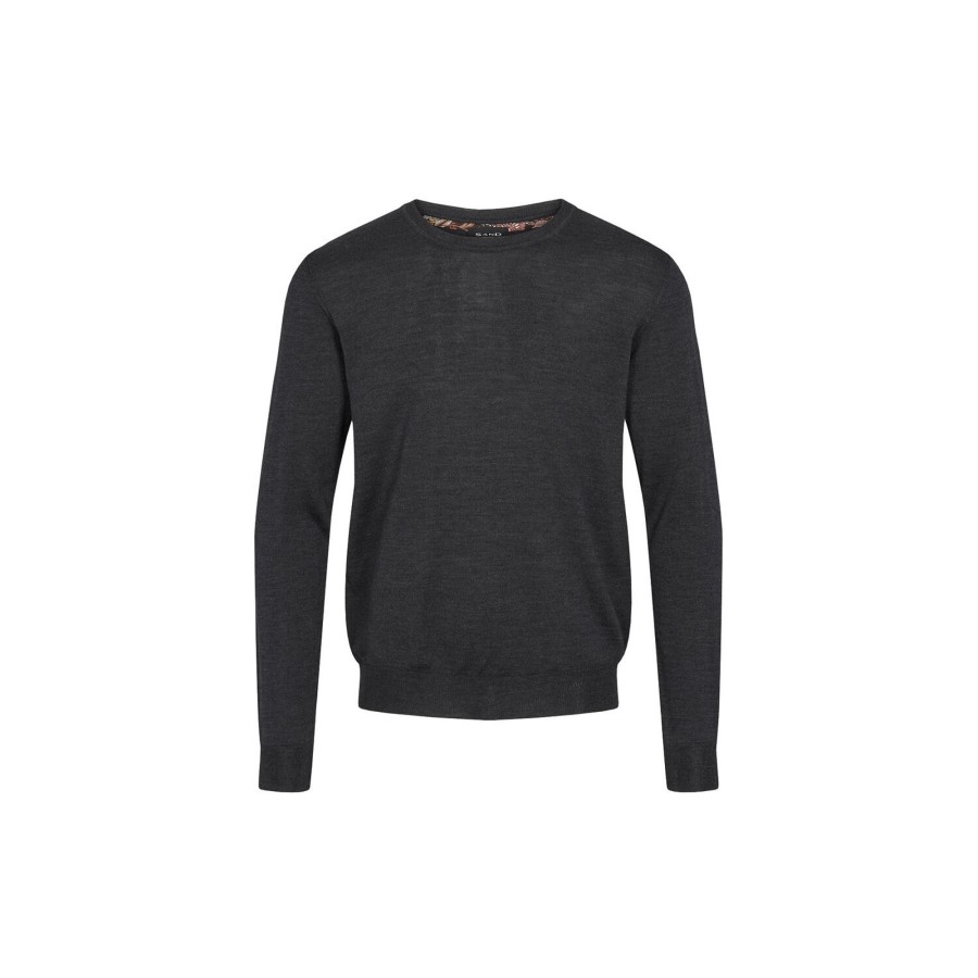 Herre SAND Copenhagen Strik & Bluser | Merino Iq, Charcoal