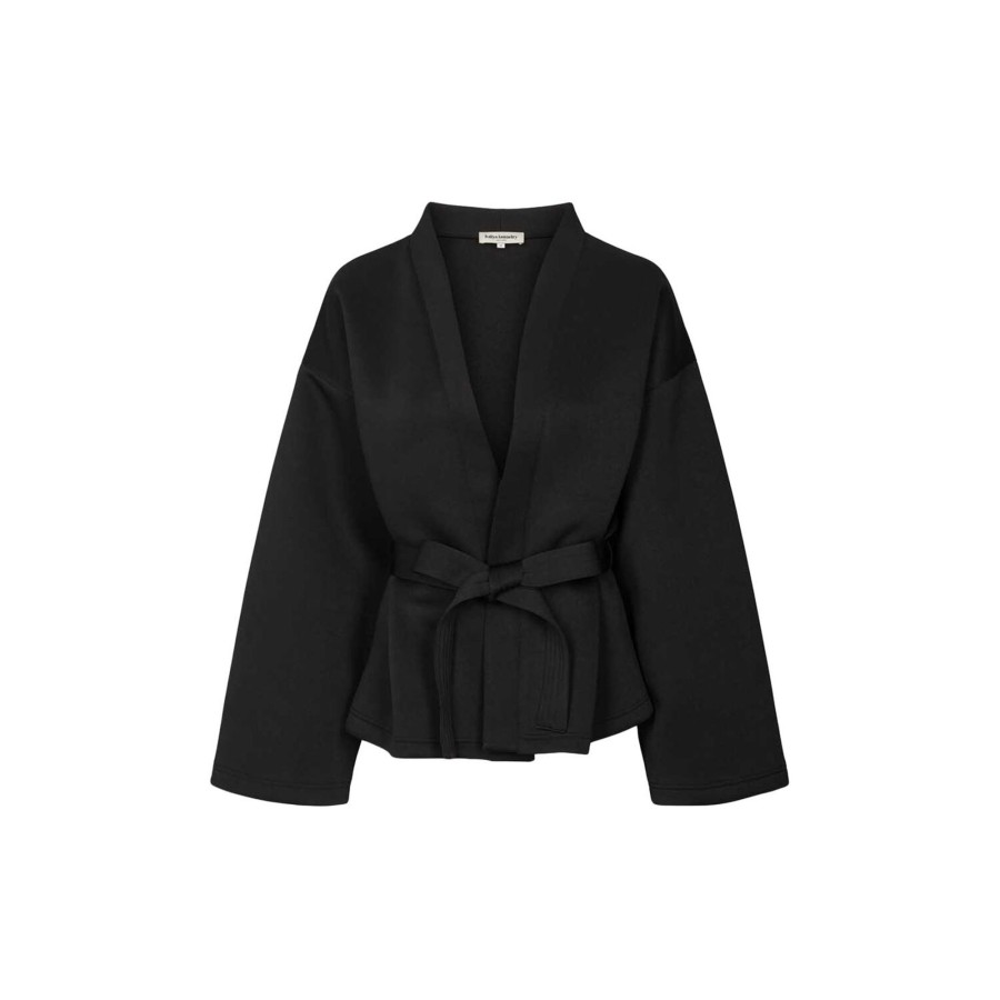 Dame Lollys Laundry Strik | Tokyo Short Kimono, Black