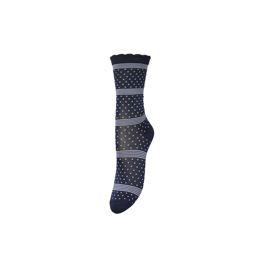 Dame Becksöndergaard Stromper | Mandi Visca Sock, Navy Blazer