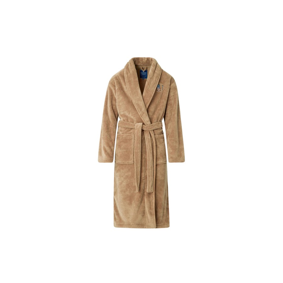 Dame Lexington Nattoj & Loungewear | Lesley Fleece Robe, Beige