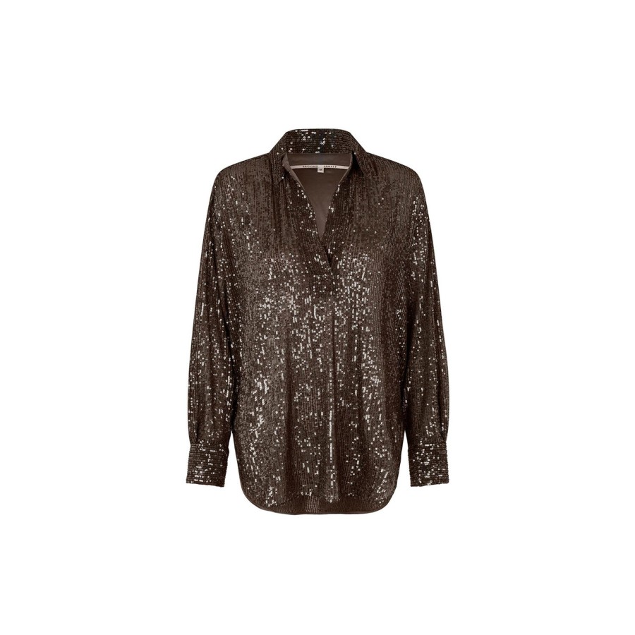 Dame Second Female Skjorter & Bluser | Moonshine Blouse, Major Brown