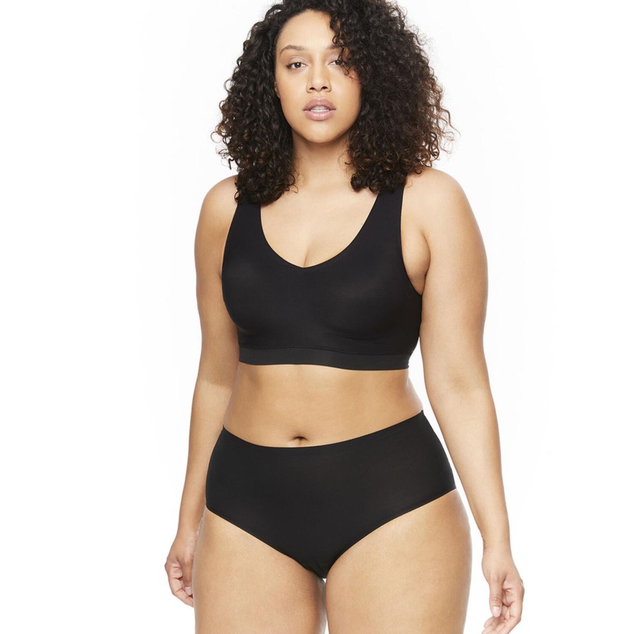 Dame Chantelle Lingeri & Badetoj | Soft Stretch Padded Top, Black