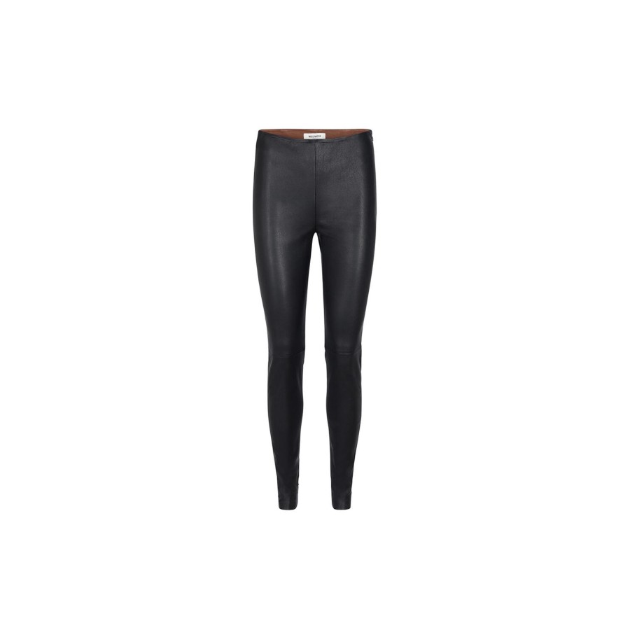 Dame MOS MOSH Bukser | Mmlucille Stretch Leather Legging, Black