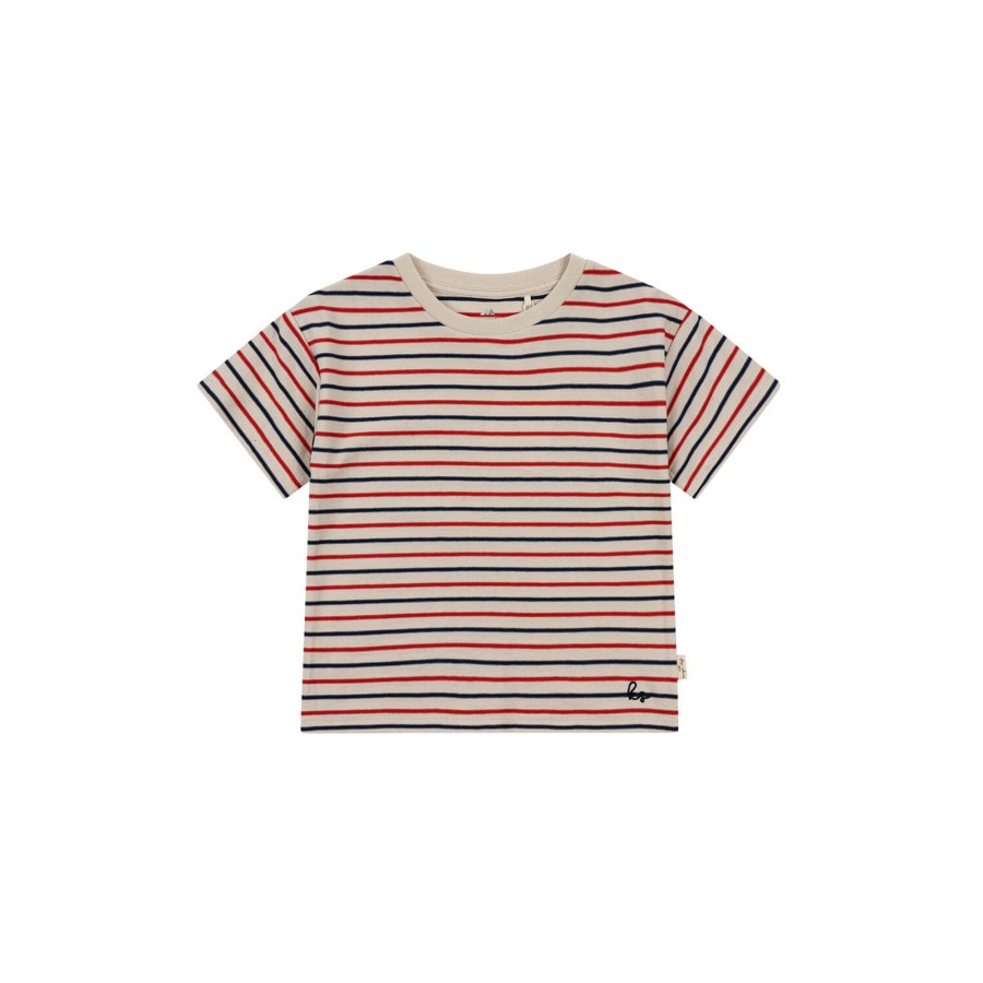 Born Konges Sløjd T-Shirts & Toppe | Lin Tee, Tricolore Stripes