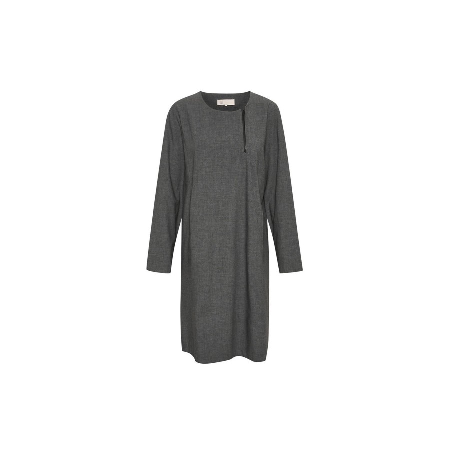 Dame Lounge Nine Kjoler | Cubaln Dress, Smoked Pearl Melange