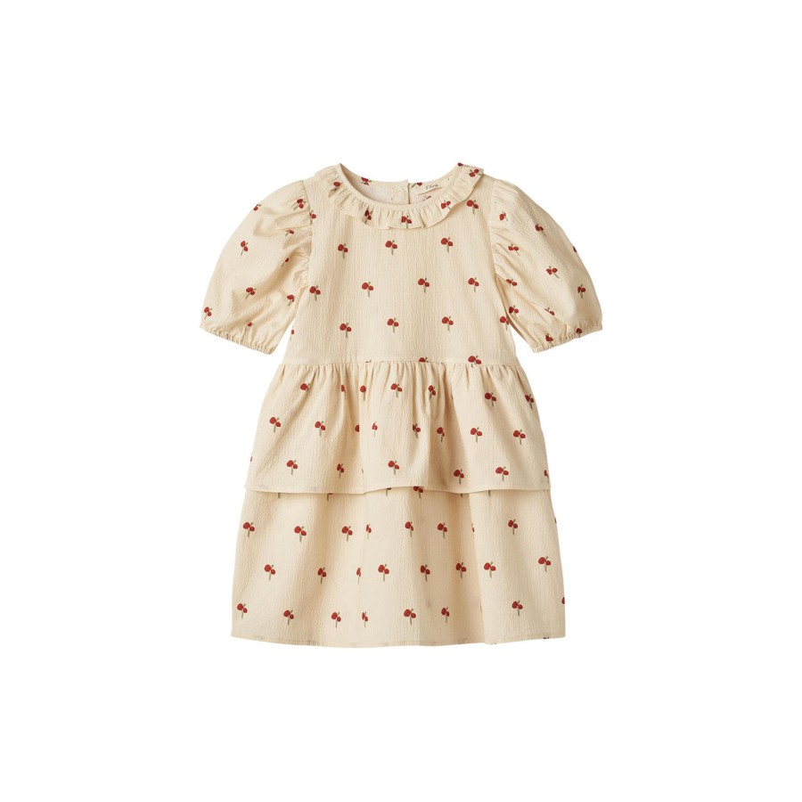 Born Fliink Kjoler | Flower Ss Ruffle Dress, Sandshell