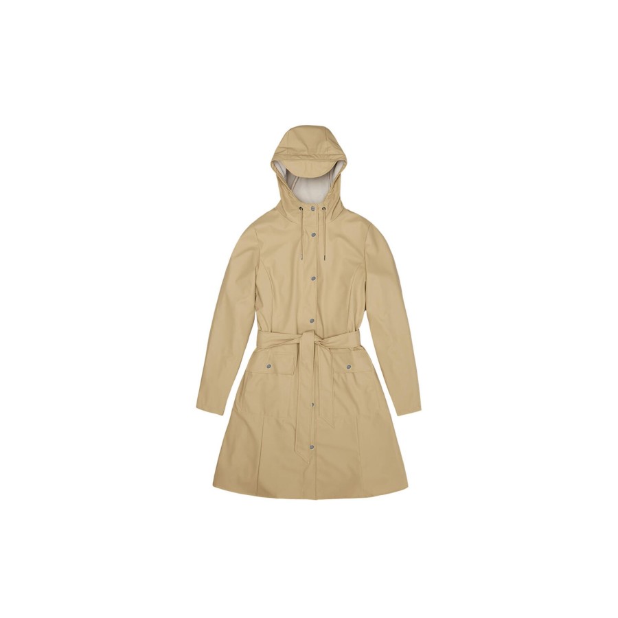 Dame Rains Overtoj | Curve Jacket, Sand