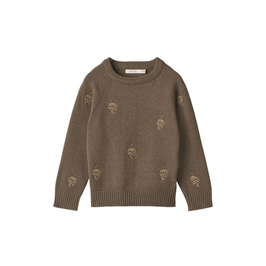 Born Fliink Strik & Cardigans | Benna Embr. Cone Pullover, Cub