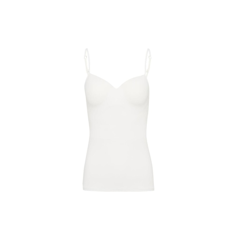 Dame HANRO Toppe & T-Shirts | Allure Padded Bra-Camisole, Off White