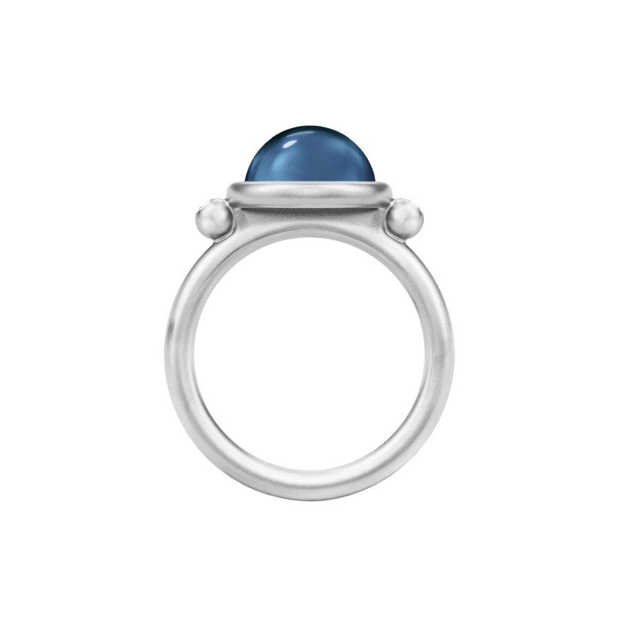 Dame Julie Sandlau Ringe | Prime Ring, Silver/Sapphire Blue