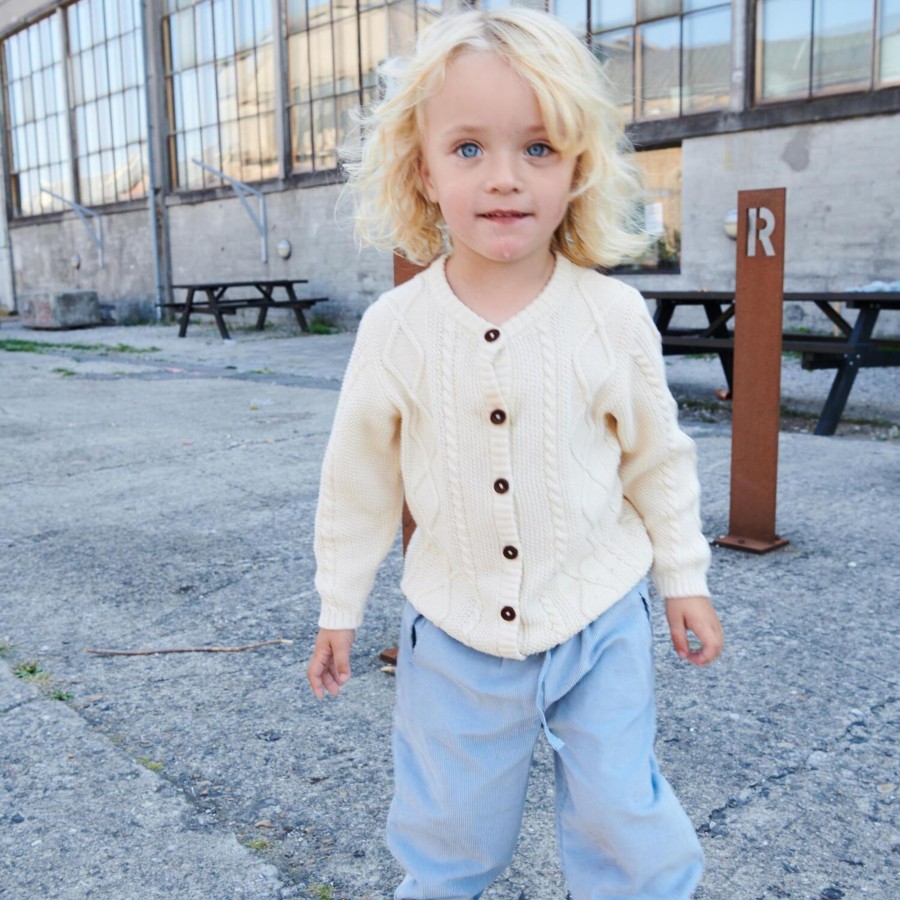 Born Copenhagen Colors Organics Strik & Cardigans | Knitted Cardigan, Cream