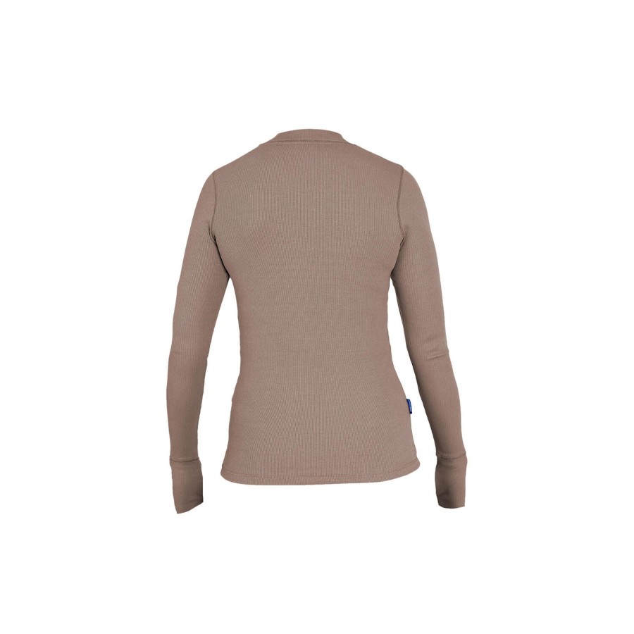 Dame Copenhagen Cartel Toppe & T-Shirts | Algae Ribbed Long-Sleeve Ocn Weed® Top, Taupe