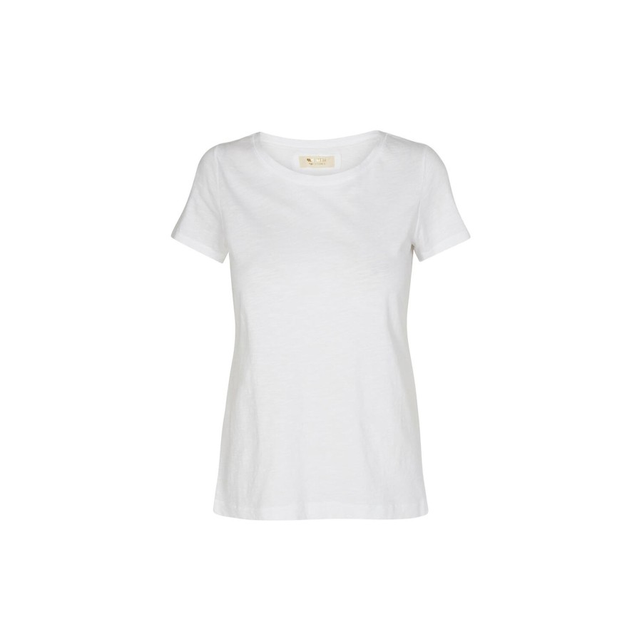 Dame MOS MOSH Toppe & T-Shirts | Mmarden Organic O-Ss Tee, White