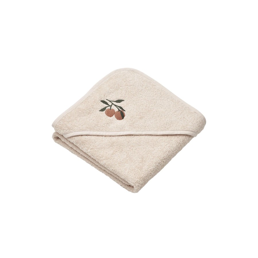 Born Liewood Badeudstyr | Batu Baby Hooded Towel, 1232 Peach/Sea Shell