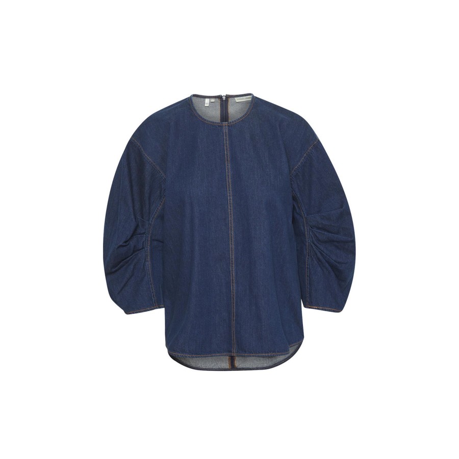 Dame InWear Skjorter & Bluser | Izoebeliw Blouse, Blue Denim