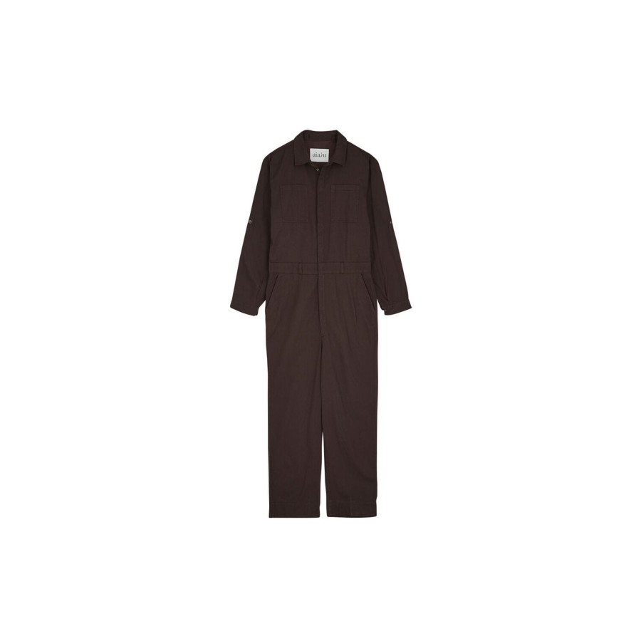 Dame Aiayu Kjoler | Jumpsuit Twill Jumpsuit, Dark Brown