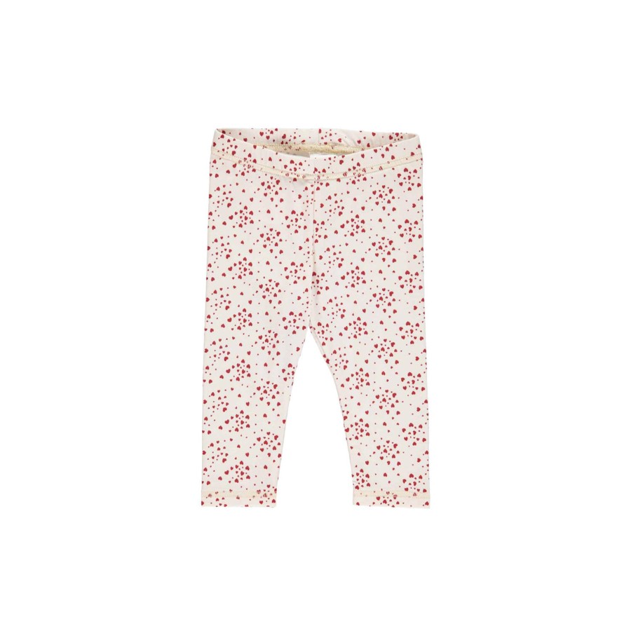 Born Müsli by Green Cotton Bukser & Leggings | Love Leggings, Buttercream/Berry Red