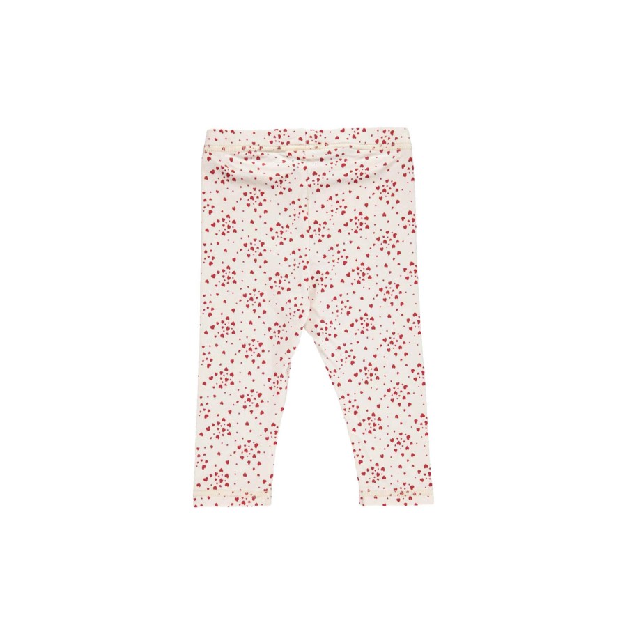 Born Müsli by Green Cotton Bukser & Leggings | Love Leggings, Buttercream/Berry Red