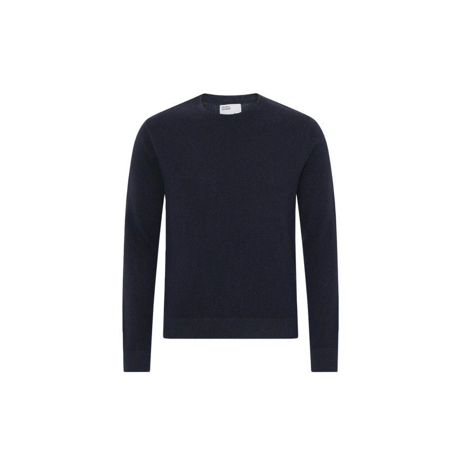 Herre Colorful Standard Strik & Bluser | Light Merino Wool Crew, Navy Blue