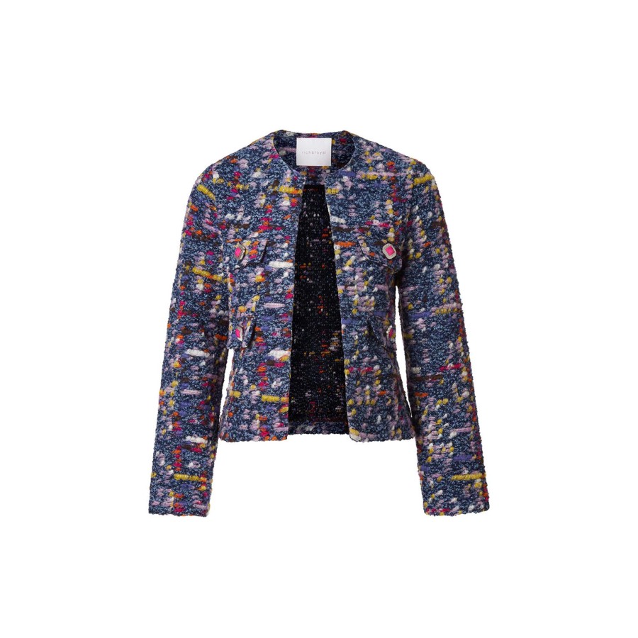 Dame Rich & Royal Blazere & Veste | Lurex Boucle Jacket, Palace Blue