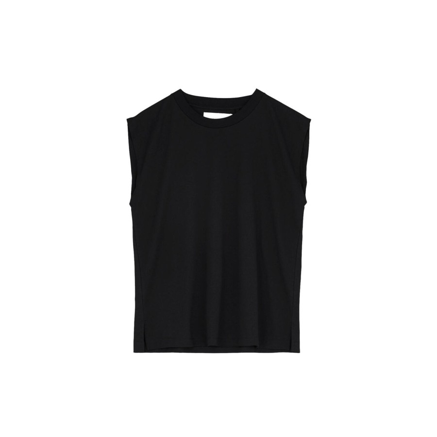 Dame Aiayu Toppe & T-Shirts | Light Sleeveless Tee, Black