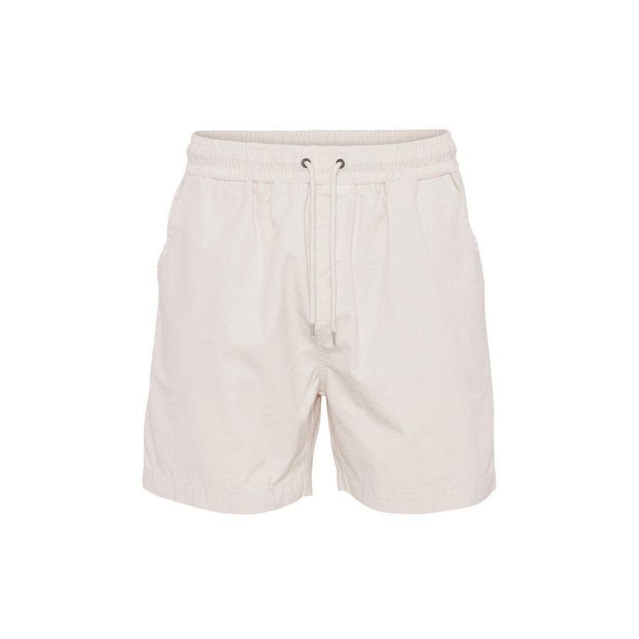 Herre Colorful Standard Shorts | Organic Twill Shorts, Ivory White