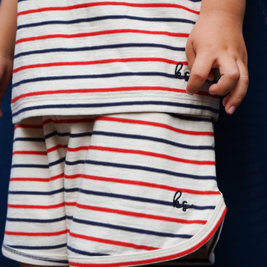 Born Konges Sløjd Shorts & Bloomers | Lin Classic Shorts, Tricolore Stripes